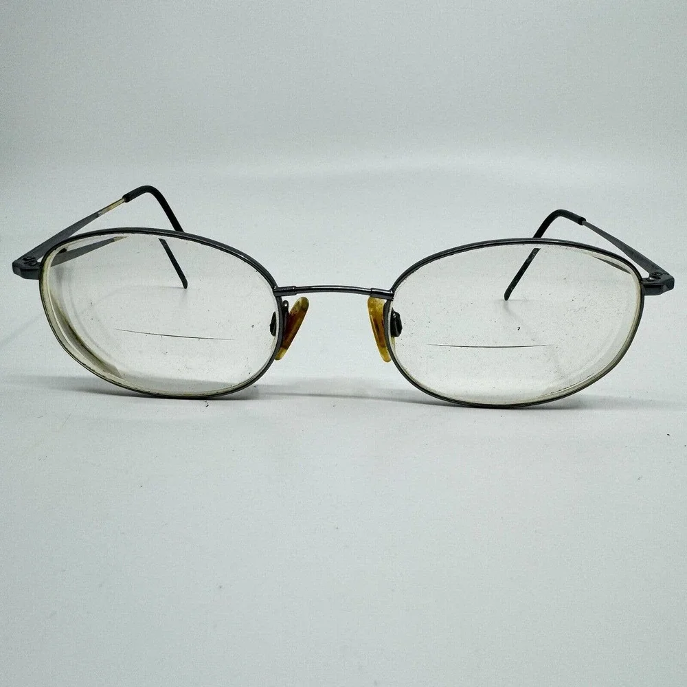 Flexon By Marchon Glasses‎ Dark Grey 50-20-140 Used Dark Silver H9997